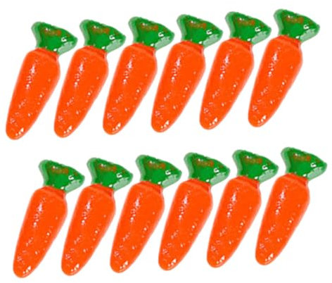 HIAKDOFT 12stücke Mini Karotten Künstliche Karotten Simulationskarotten Partydekoration Küchendekoration Garten Deko Lebensechte Karotte Modell Gemüse Requisiten