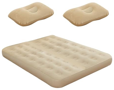 Nubamzy Cama de aire individual con bomba integrada, camas inflables con bomba integrada, almohadilla de dormir plegable portátil para senderismo