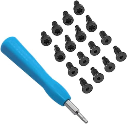 17PCS Ring Doorbell Screwdriver Kit - Smart Doorbell Tool Set - Blue Handle with Interchangeable Head - Includes 2 Types of Screws (8+8) and Removal Tool - Easy Install (Blue)