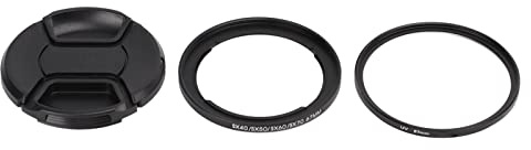67mm UV Filter Filter Ring Lens Cap Set, UV Filter for SX40 SX50 SX60 SX70 Cameras, Optical Glass UV Protection with Alloy Filter Ring and Plastic Lens Cap, Compatible with