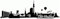 Samunshi® Dortmund Skyline Aufkleber Sticker Autoaufkleber City Gedruckt - 20x6,3cm schwarz