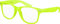 Balinco Nerd Sonnenbrille mit Klarglas matte Rubber Retro Vintage Unisex Brille mit Federscharnier (Neongelb)