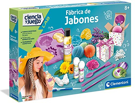 Clementoni Fábrica de Jabones, Juego científico cosmética a Partir de 8 años, Juguete en español (55205), Sin Color
