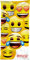 BERONAGE Emojie Badetuch Smiley 75 cm x 150 cm - 100% Baumwolle Strandtuch/Standlanken/Handtuch/Saunatuch/Badelaken - Emojis Kuschelweich passend zur Bettwäsche