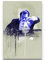 Paul Sinus Art Pulp Fiction John Travolta 90x60cm Splash Art Wandbild auf Leinwand blau