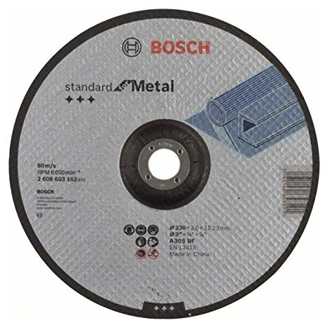 Bosch Lot de 25 disques à tronçonner standard pour métal A 30 S BF 230 mm 22,23 mm 3,0 mm