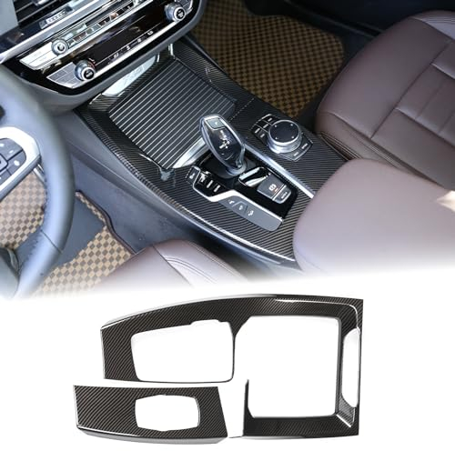 Karbonfaser-Stil für X3 X4 G01 G02 2018 2019 Jahr Auto ABS Mittelkonsole Schaltung Dekoration Verkleidung Verkleidung Zubehör