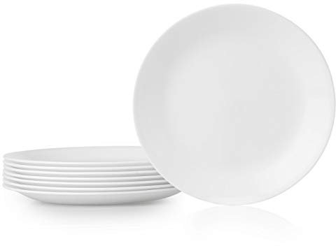 CORELLE Winter Frost White Lunch Plates, Pack of 8
