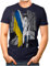 OM3® - Ukraine-Soccer-Girl - Herren T-Shirt Fan Support Fußball Trikot Sexy Frau Ukrajina Vintage Weiß M