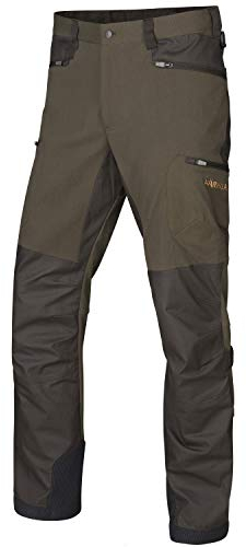 Härkila Pantalon de chasse robuste Ragnar pour homme en marron et orange • Pantalon extensible pour la chasse avec ouvertures d'aération • Pantalon d'extérieur imperméable avec grandes tailles Vert