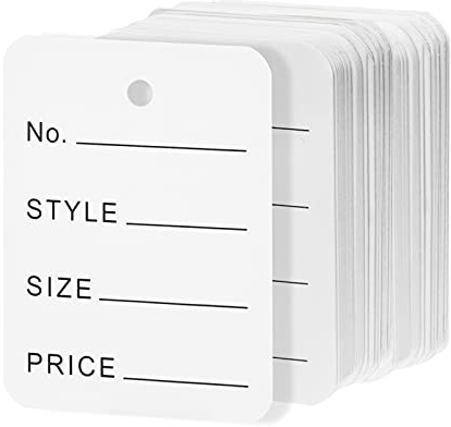 Price Tags, Clothes Size Tags Coupon Tags 2400 Pcs Making Tag White Store Tags Clothing Tags, 1.77 X 1.38 Inches