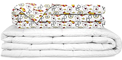 Gravity Therapiedecke Gewichtsdecke Incl. Baumwolle-Bezug Schlaufen Bezugssystem mit Reißverschluss - Zauberei Edition - Schwere Decke für Erwachsene/Jugendliche 150x220cm 10 kg