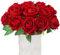Olrla 20pcs 7cm Rose Finte Fiori artificiali Velluto, Rose rosse Testa fai da te per bouquet da sposa, San Valentino, Decorazioni per feste a casa, Composizione floreale (rosso)