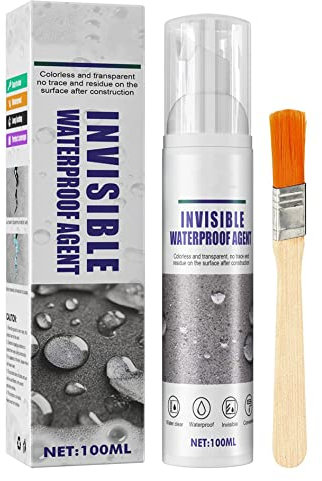 100ml Super Waterproof Anti-leakage Agent, Leak Super Strong Bonding Spray, Waterproof Invisible Adhesive Agent Tile External Wall Roof Patching Tape Brush (2pcs)