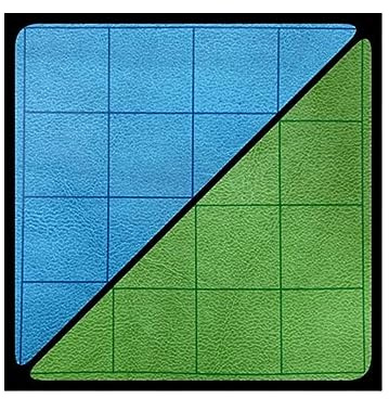 Battlemat™ 1” Reversible Blue-Green Squares (23½” x 26” Playing Surface)