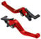 MOCNT 1 Paio Leve Frizione Freno Moto 22mm Motociclo Leva Maniglia Pompa Freno Frizione Regolabile CNC Alluminio Maniglia Leva del Freno Doppio Disco Scooter Universali Rosso