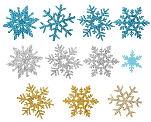 minkissy 40 Stück Weihnachts-Schneeflocken-Haarschmuck Tiara Weihnachtsdekoration Handdekoration Schneeflocken-Haar-Accessoires Krippen-Zubehör Kopfschmuck Deko-Zubehör Weben
