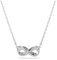 Swarovski Hyperbola pendant, Pavé, Infinity, White, Rhodium plated