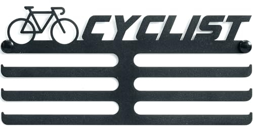 MEOLLO Medagliere Ciclismo. Appendiabiti, espositore, supporto, medaglie, dorsali, trofei, regalo per amici e coppia.