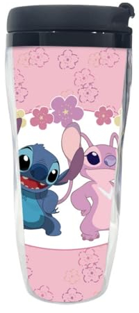 FASHION YO Kids Women Men Travel Mug, Insulated Reusable Coffee Cup with Leakproof Lid Car Coffee Cup Milk Cup 350ml (Stch 02)