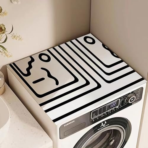 Koqit Waschmaschinenauflage, Universal Waschmaschinen Staubschutz,Abdeckung für Waschmaschine,Kühlschrank Waschmaschinenabdeckung,Waschmaschine Staubschutzhülle 60x60cm[Energieklasse A++]