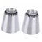 OKUMEYR 2pcs Piping Tip Icing Tips Nozzles Frosting Nozzles Pastry Icing Tips Icing Piping Nozzle Cream Squeeze Sauce Mouth Pastry Icing Nozzle Pipe Decor Silver Stainless Steel