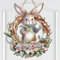 Ostern Deko Türschild Osterhasen Schild Ostern Frühling Türschild Willkommen Schild Vintage Osterdekorationen Ostergeschenk Vintage Kaninchen Holzschild Wanddekorationen Frohe Ostern (A-C, One Size)