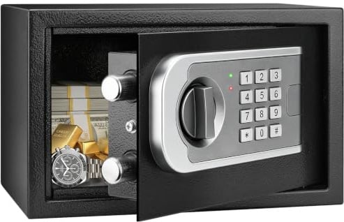 [UPGRADED] Small Safes for Home Dorm, 0.30 Cuft Mini Safe Box