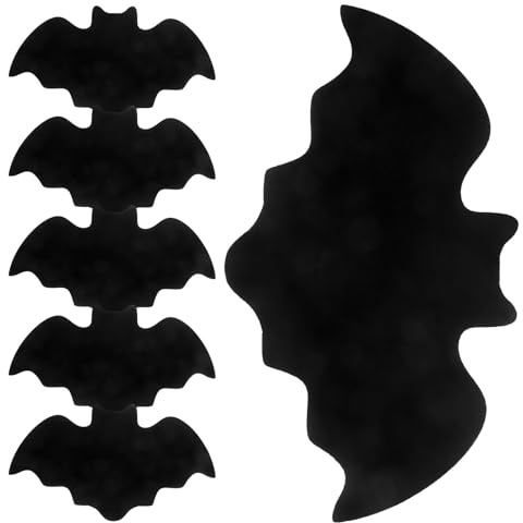 GALPADA 6 StüCk Halloween Fledermaus Tischsets Aus Filz Wiederverwendbar 16 9X9 8 Zoll Schwarze Platzdecken FüR Festliche Esszimmer Deko Zuhause Und Halloween Party