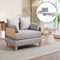 [en.casa] Schlafsofa Seinlus 1-Sitzer Sofa mit Schlaffunktion Schlafsessel Gästebett klappbar Schlafcouch mit Bettfunktion 81 x 88 x 68 cm Hellgrau