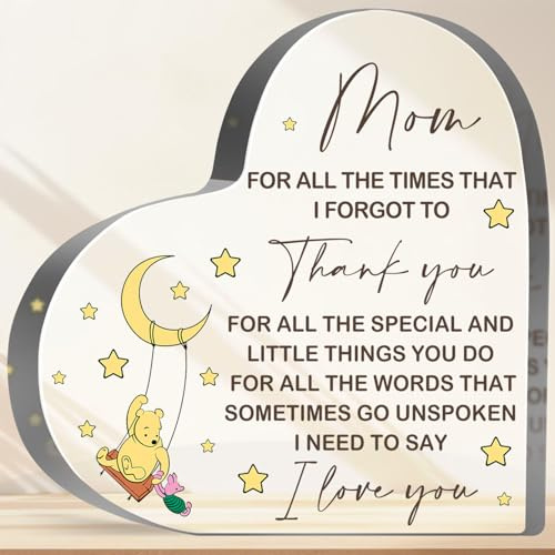 Gifts for Women Acrylic Heart Motivational Gifts for Friends Coworkers Teacher Boss Desk Office Decor Sign Plaque 007