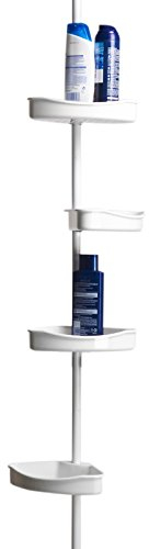 MSV Duschregal Kunststoff (Kunststoff/Metall) - 135cm bis 260cm