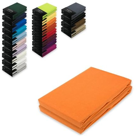 EXKLUSIV HEIMTEXTIL Jersey Spannbettlaken Doppelpack 180-200 x 200 cm Terrakotta
