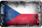 Cadora Magnetschild Kühlschrankmagnet Flagge Tschechien Shabby chic abgenutzt alt gebraucht
