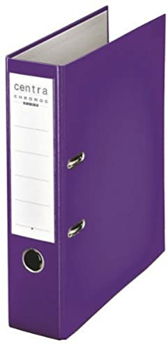 Centra 230140 Standard-Ordner (grauappe RC, mit PP-Folie kaschiert, A4, 8 cm Rückenbreite, Chromos) violett