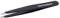 TWEEZERMAN Pinzetta (punte oblique rettificate, Pinzetta per sopracciglia, qualità professionale, acciaio inox), nero
