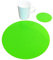 Super Cool Creations Round Placemat And Coaster Set, Lime Green - 4 Placemats and 4 Coaster - Standard