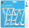 So useful 4 STRONG WHITE PLASTIC OVER THE DOOR HOOKS HANGERS SET IRONING CLOTHES TOWELS