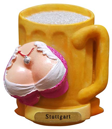 Ciffre Kühlschrank Magnet Polyresin Bierkrug Maß Bier Dirndl Busen - Stuttgart A2