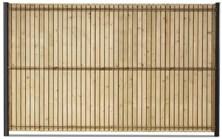 Gardenode Kit d'occultation en Lattes Bois pin sylvestre pour Grillage Rigide - Largeur 2m50 - Hauteur 1m93
