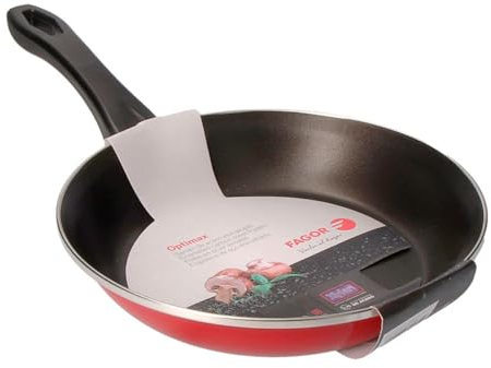 Fagor 78561 Sarten Optimax Acero Esmaltado, Rojo, Ø 30 cm