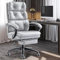 Blisswood Ergonomic Desk Chair with Footrest – Comfortable Office Chair with Lumbar Support & Padded Armrest, Reclining Backrest, 360° Swivel Comfy Seat for Home Office, Study, PC Gaming - Light Grey
