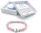 Handgefertigtes Rosenquarz Edelstein Armband mit Schutzengel in Geschenkbox | Glück Liebe Energie Familie