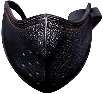 VKEID Punk-Ledermasken Punk-PU-Ledermaske for erwachsene Motorradfahrer Halbgesichtsmaske Anti-Staub-Sport-Mundmaske Steampunk Masken