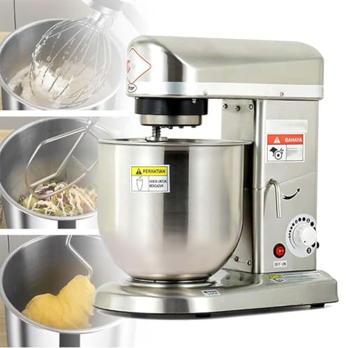 Batidora Amasadora Repostería Profesional, 300W/500W/500W, 5L/7L/10L, Robot Cocina Multifunción, Bol en Acero Inoxidable, 3 Velocidades Amasadora De Pan,10L