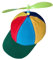 AYNKH Propellerhut, bunter Propellerhut, Hubschrauber-Hut, abnehmbare Regenbogen-Baseballkappe, Outdoor-Hut für Camping-Aktivitäten, geeignet für tägliche Party, Maskerade-Party, mehrfarbig,