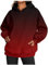 Generisch Oversize Kapuzenpullover Damen Farbverlauf Streetwear Pullover Oberteile Lässig Sweatshirt mit Kapuze Pulli Kapuzesweatshirt Vintage Hoodie Aufdruck Locker Mode Y2K Winter Langarm