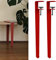 SJKJNK Adjustable Fit Table Clamp Legs,2pcs Removable DIY Iron Table Legs,Metal Furniture Legs,F-Shape Dining Desk Legs,for Coffee Table,Bench,Furniture Console,No Punching Design (40cm,Red)