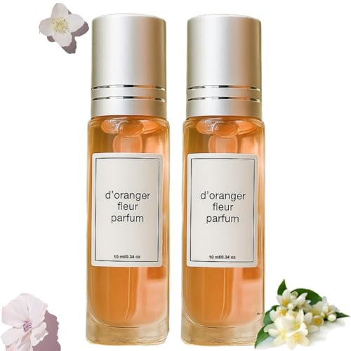 Parfum Pheromone Pour Femme, Parfum Fleur D'oranger, Ecdf Parfums Phéromones, Eclat De Femme Elixir De Pheromone, Fleur D'oranger Mini Parfume Voyage, Roll On Eau De Parfums Femmes (10ML, 2PC)