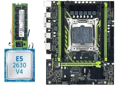 Set di schede madri X99 con CPU LGA2011-3 Xeon E5 2630 V4 DDR4 16 GB (1 * 16 GB) 2133 MHz RAM NVME M.2 SATA Accessori for computer(Motherboard+CPU)